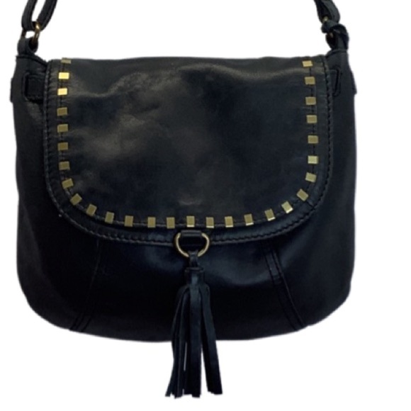 The Sak Black Serrano Leather Saddle Bag (Preowned) - Picture 1 of 9
